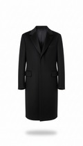 Tailored Cashmere Coat in Deep Onyx
